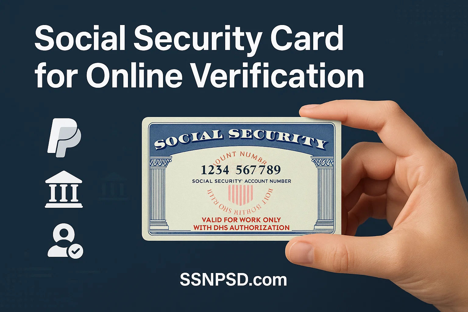 Create Social Security Card Template Mockups for Online Verification