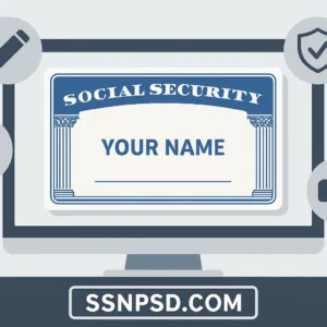 Custom Social Security Card Template Editing Service
