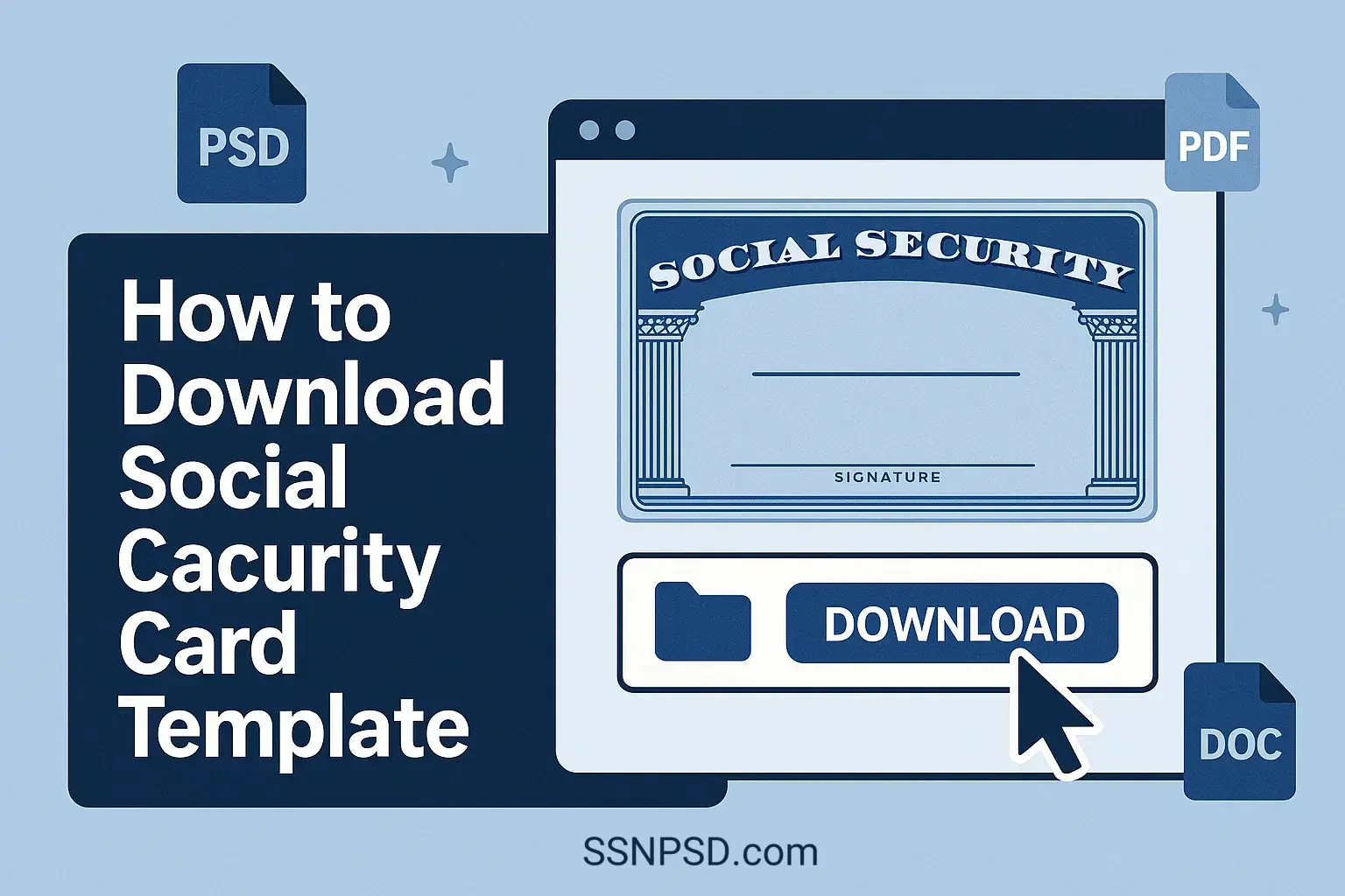 How to Download Social Security Card Template PSD