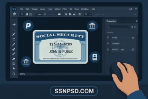 How to Edit a Social Security Card Template in Photoshop