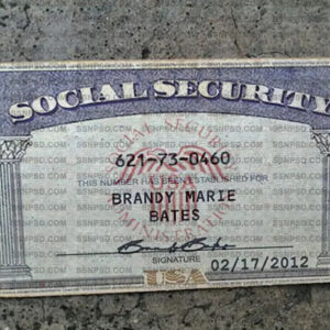 Social Security Card PSD Template 01