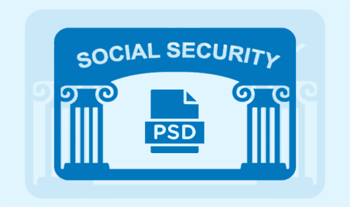 Social Security Card PSD Templates Icon