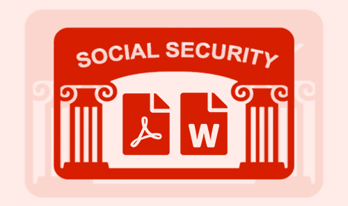 Social Security Card Template PSD Word
