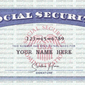 Social Security Card PSD Template 04