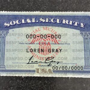 Social Security Card PSD Template 07