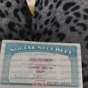 Social Security Card PSD Template 09