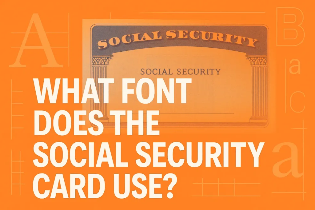 What Font Does the Social Security Card Use
