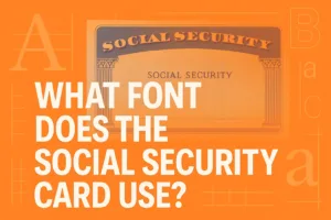 What Font Does the Social Security Card Use