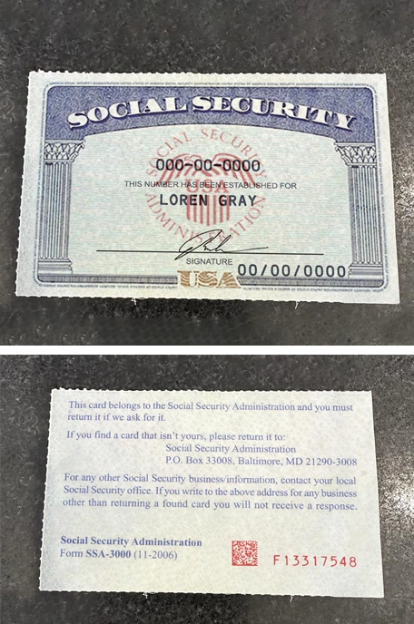 ssn card template psd pdf word font software editable blank fillable